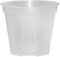 Pots de fleurs transparents pour plantes avec trous de drainage, pots de fleurs en plastique transparent pour intérieur et extérieur (blanc) (10 x 8 cm)