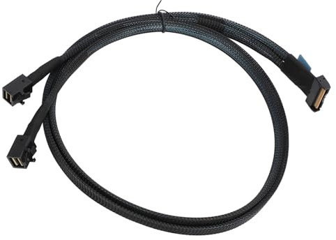 8i auf 2x SFF 8643 Kabel, MCIO X8 auf MiniSAS HD SFF 8643, PCIE 5.0, 32 GT/s, für Rechenzentren, Server, Cloud Computing, 80 Cm