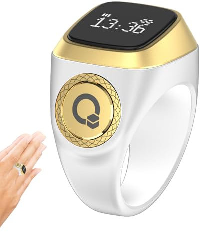 Dtaigou Intelligenter Fingerring | Digitale elektronische Zähler - Wiederaufladbarer intelligenter Herrenring, Tasbih Tally Clicker mit Display, unterstützt mehrere Sprachen