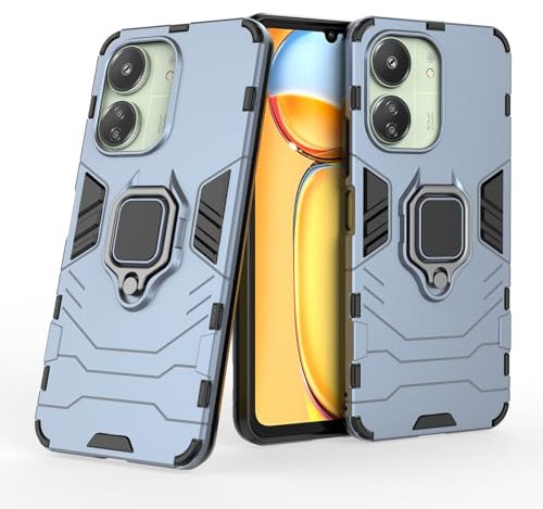 Funda para móvil Xiaomi Redmi 13c / Poco C65 Carcasa Magnética con Anillo Imán Antigolpes Resistente Rígida Dura [Tecnología Absorción Golpes] (Xiaomi Redmi 13c / Poco C65, Azul Marino)