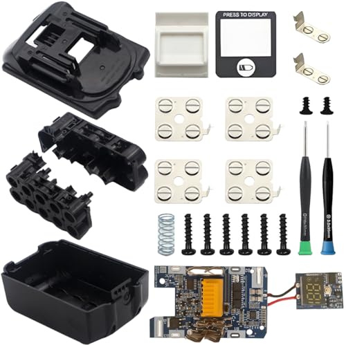 ZHUROUPU für Makita BL1830 18V Akku Gehäuse Ersatz, 10 Zellen Li-Lon Power Gehäuse mit PCB Platine für Makita BL1830 BL1840 BL1830B BL1840B BL1850 BL1850B BL1860 LXT-400 mit Gehäuseetikett