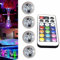 Mini luci a LED sommergibili con telecomando, piccole candele subacquee impermeabili IP67, luci d'accento RGB multicolore senza fiamma, funzionamento a batteria, per vaso, piscina, stagno, auto, luci