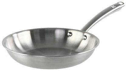 KAMBERG - Poêle Ø30 cm en Acier Inoxydable 18/10 Triply - Sans PFAS - Tous feux dont induction et four - 0008273, Gris