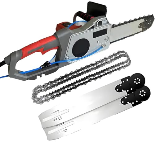 GJBMXSM Professionelle Elektrische Diamant-Beton-Kettensäge,Schwerlast-Wandfräser mit wassergekühltem Nassschnitt,Anti-Vibrationsgriff & Staubunterdrückung für Mauerwerksschneiden,6500W