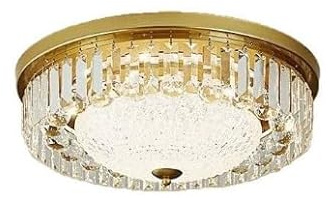 NBYGSC Deckenkronleuchter, runde Form American Glas Deckenleuchte Wohnzimmer Schlafzimmer Deckenlampe Kristall Deckenleuchte Luxus Restaurant Kronleuchter [Energy Class A ++]