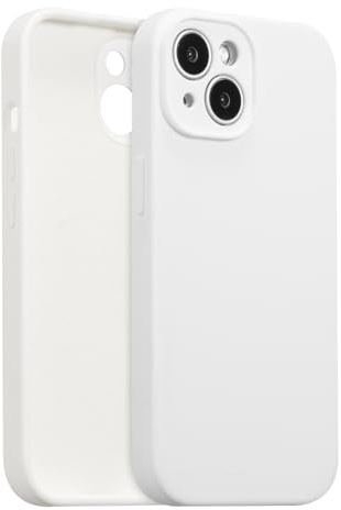 ZTOFERA Liquid Silicone Case for iPhone 15 Plus (6.7), White | Anti-Scratch Soft Microfiber Lining, Fresh Solid Color, Lightweight, Full Camera Protection, Shockproof Protective Cover