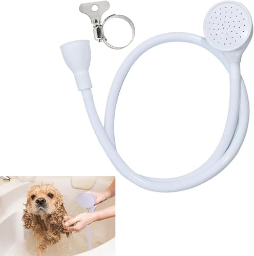 1 m/3,28 ft Ducha de Mano Multifuncional con la manguera para Fregadero | para Bañar a las mascotas y niños, lavar el cabello de los adultos con Conexión Sencilla,1 m/3,28 ft