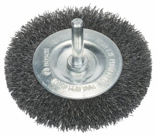 Bosch 1x PRO Steel Longlife Wire Wheel, Crimped Wire for 6 mm Cylindrical Shank and Drill (Ø 75 mm, Professional Accessory Rotary Drill/Drivers)