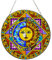 Thorness Sun and moon eclipse glass sun catcher 150mm with chain for hanging perfect for conservatory | living rooms | garden | garden hanging | suncatchers | rainbow colours