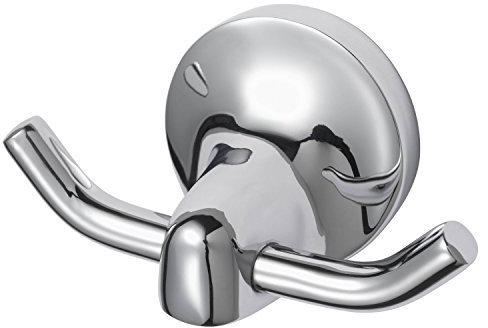 Haceka 1127481 Aspen Double Crochet Porte de Bain Laiton Argent 10 x 10 x 5 cm