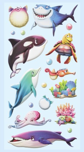 Softy-Sticker Meerestiere,Hai,Wal,Delfin...