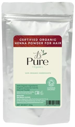 Certified Organic Pure Henna Powder 100g