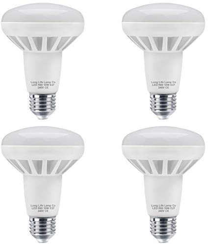 Long Life Lamp Company 4 Pack R80 LED 10w E27 Replacment for Reflector R80 Light Bulb Energy Saving 75w Equivalent Light Output