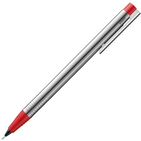 Lamy logo matt red Druckbleistift – zeitloser Minenbleistift mit hoher Funktionalität & Gehäuse aus robustem Edelstahl – Bleistift mit Feinstrichmine M 40 in Strichbreite 0,7 mm
