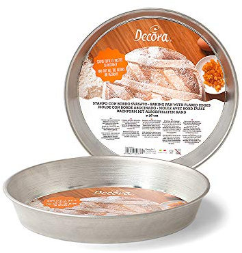Decora, 0060826 Ruoto per Pastiera Ø 26 x 4 h cm, In Banda Stagnata, Distribuisce il Calore in Maniera Uniforme, Ideale per Cotture Lente, Made in Italy
