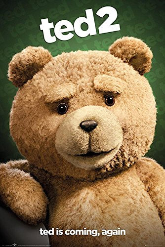 Close Up Ted 2 Poster Ted is Coming, Again (61cm x 91,5cm) + 2 St. Schwarze Posterleisten mit Aufhängung