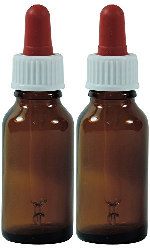 Viva Haushaltswaren Lot de 2 bouteilles Pharmacien Marron dans verre, Verre, marron, 20 ml