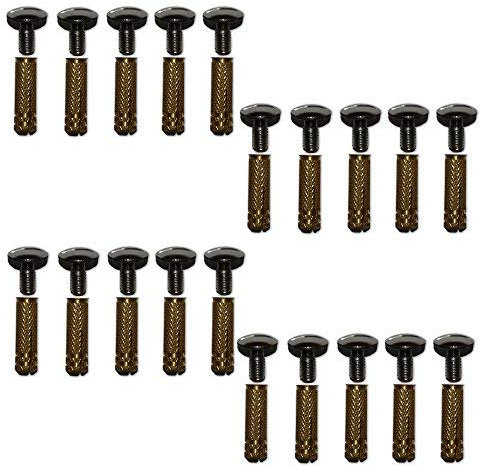 Lot de 20 pitons d’amarrage pour bâche et couverture de piscine 20 vis et 20 chevilles.