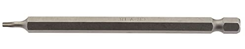 Draper TX-STAR Insert Bit, 1/4 Hex, 100mm Long, T8 (Pack of 1)