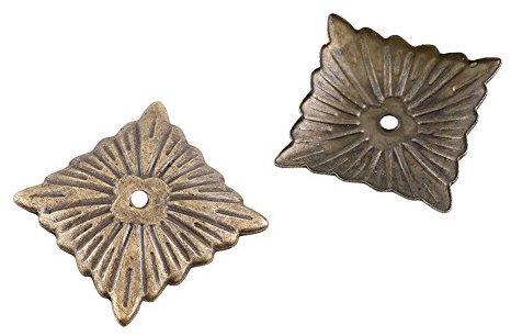 Walfront Clavos Retro Metal Etiquetas Muebles Sofá Puerta del Zapato Decorativo Tack Stud Clavos de Uave/Daisy/Square/Plum Nail para Sofa Decoration Pack de 100 (21×21mm)