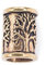 Windalf Mittelalter Haar & Bartschmuck DARVA 14 mm Lebensbaum Bartperle Hochwertige Bronze
