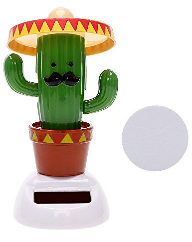 NOPNOG Figurine solaire dansante en forme de cactus