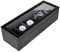 CASE ELEGANCE Uhrenschatulle in Elegantem, Schwarzem, Kunst-Krokodilleder mit Echtem Glas