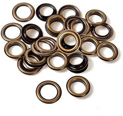 WedDecor Iron Eyelets Grommets with Washers for Yoga Mat, Tarpaulin, Pool Covers, Leather Crafting, Vinyl Banners, DIY Projects and Rust Proof,20mm, Silver, 50pcs