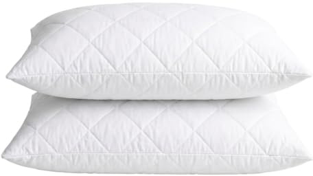 ARLINENS Pillows 2 Pack Hotel Quality Hollow Fibre Filled Quilted Pillows, Standard Size, Hypoallergenic Back Side and Stomach Sleeper, Down Alternative Bed Pillow-