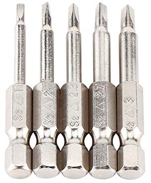 5pcs 50mm 1/4 Sechskantschaft Dreieck Schraubendreher Bits Δ1.8/Δ2.0/Δ2.3/Δ2.7/Δ3.0 Starker Magnetismus für Elektroschrauber, Handschraubendreher, Akku Bohrmaschinen