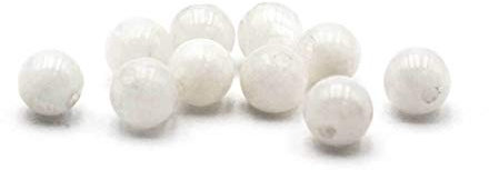 Vintageparts Perlen aus natürlichem Mondstein 4 mm 10 Stück zum Schmuck selber basteln Mädchen Damen Unisex