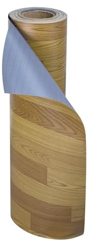 OLIVO.Shop Tappeto PVC Effetto Legno Rivestimento Pavimenti in PVC Vinile Pavimento al Metro Design Legno Impermeabile, Rotolo Facile da Tagliare 1 Metro (Brown, 1x2m)