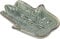 GURU SHOP Exotische Keramik Seifenschale - Hamsa Hand/Grün, 2x10x8 cm, Seifenschalen