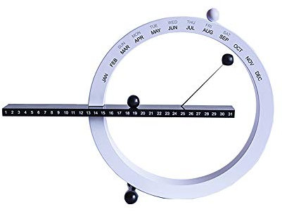 ALLOMN Wanduhr, Kreativer Tischkalender Magnetischer Ballkalender Interessantes Handbuch Ewiger Kalender, DREI Magnetische Stabile Ständer für Zuhause Büro Desktop Dekoration (Weiß)