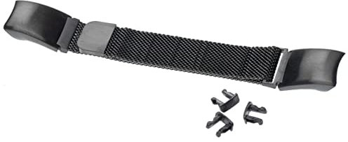 vhbw cinturino di ricambio compatibile con Huawei Honor Band 4 CRS-B19 smartwatch - 23 cm acciaio inox nero