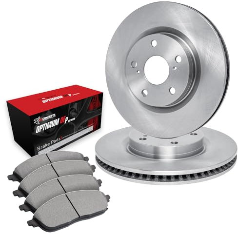 R1 Concepts Bremsen und Rotoren Kit | Bremsbeläge vorne | Bremsrotoren und Beläge | Optimum OEp Bremsbeläge und Rotoren | passend für Audi Q5, S4, S5, S5 Sportback, SQ5