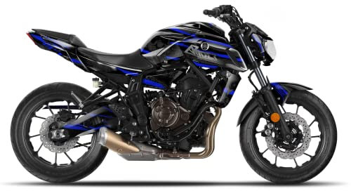 Dekor (Aufkleber) für Yamaha MT 07 2018, 2019 und 2020 (Blau)