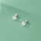 GLDW Ohrring, Weißes Blütenblatt Blume S925 Sterling Silber Hypoallergen Spiral Ohrstecker Exquisiter Schmuck Für Frauen Dame Mädchen Valentinstag Frauentag Geschenke