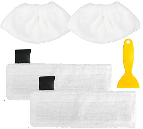 YPLonon 4Pcs Karcher Replacement Pads Soft Microfibre Floor Cloth Pads for Karcher Steam Cleaner Washable Karcher Replacement Floor Cloths Compatible with Karcher Easyfix SC1 SC2 SC3 SC4 SC5 Series