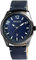 Raptor Charley Herren-Uhr Leder Datum Leuchtzeiger Analog Quarz RA20356 (blau)