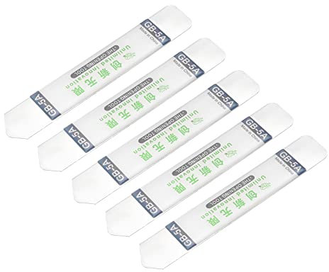 sourcing map 5 Stück Pry Öffnen Reparatur Werkzeug Kit Metall Spudger für Handy PC Tablet Laptop LCD Bildschirm Smartphone Reparatur 120x20mm