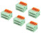 sourcing map Morsettiera a molla PCB connettore KF141V 150V 2A 2,54mm 6 pin per scheda PCB elettronica computer confezione da 5
