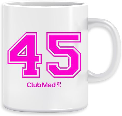 Number 45 Club Med Kaffeebecher Becher Tassen Ceramic Mug Cup