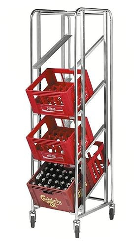 Eurokastenwagen für 4 Getränkekästen 435 x 585 x 1.880 mm, 150 kg - verzinkt