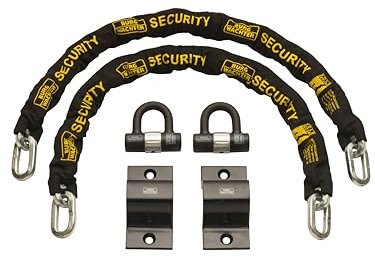 Burg Wachter Sold Secure Diamond & Gold 12mm Keyed Alike Chain Lock & Ground Anchor Twin Pack, Black, 1M
