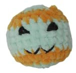 Knutschkuh - Stressball und Wegbegleiter - grün-gelb (Mit Beutel rot-schwarz)