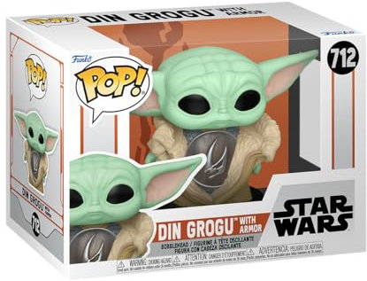 Funko Pop! Star Wars: The Mandalorian – Grogu (The Child, Baby Yoda) - (Armor) - Vinyl-Sammelfigur - Geschenkidee - Offizielle Handelswaren - Spielzeug Für Kinder und Erwachsene - TV Fans