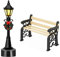 Miniature Lantern Bench Mini Garten Wird es leuchten Lights Model Making Fairy Miniatur Möbel Möbel Garten Gewächshaus Zubehör, Miniatur Wichtel Zubehör Garten Miniatur Deko