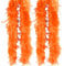 Asudaro Bunte Federn Boa,2pcs Federboa Feder Boas 2 Meter Flauschige Türkei Marabu Feder Trim Streifen Schal Diy Handwerk Weihnachten Party Halloween Kostüm Federn Boa Kostümparty für Mädchen orange