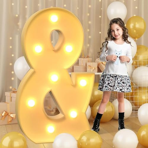 Panneau lumineux géant à DEL symbolique et mosaïque pour chapiteau lumineux de 100 cm, lettres LED pour Saint-Valentin, anniversaire, Noël, Nouvel An